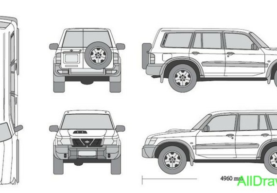 Nissan Patrol are drawings of the car
